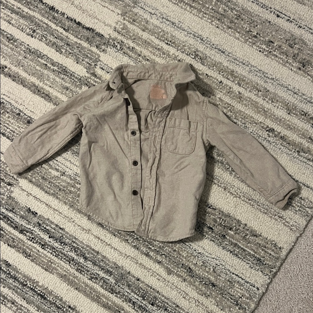 Cat and Jack Beige Button-Up Shirt